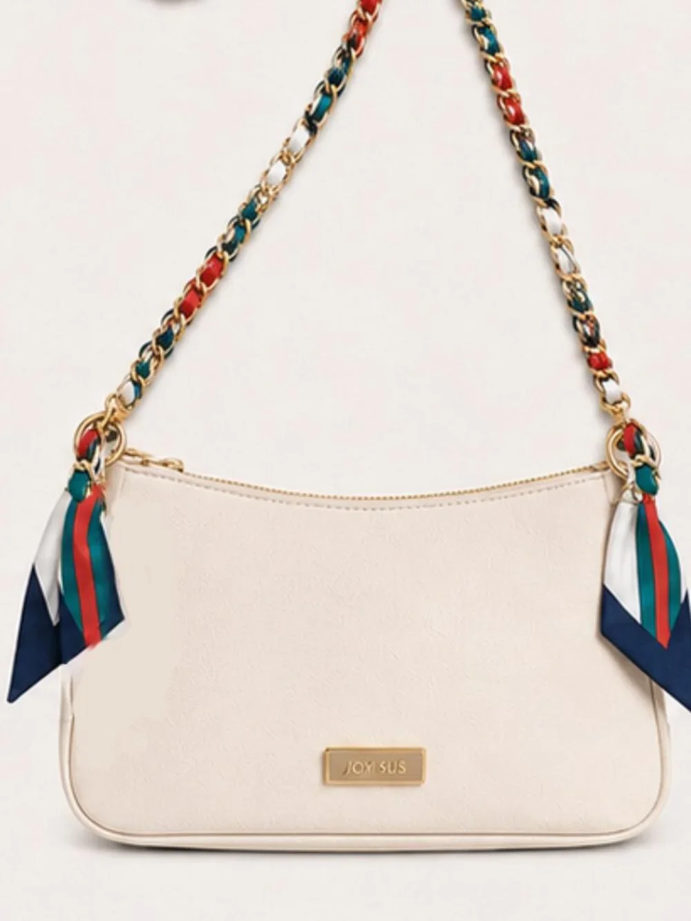Ribbon Chain Phone Crossbody Lanyard with clear Tether Patch